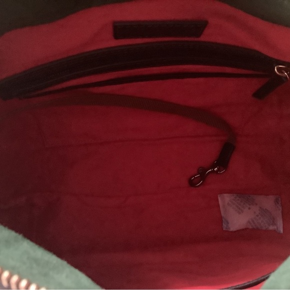 Dooney Bourke All Black Florentine Leather Small Buckle Satchel Bag - Picture 8 of 15